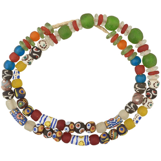 Mixed African Trade Beads - Krobo Glass Powder Beads From Ghana