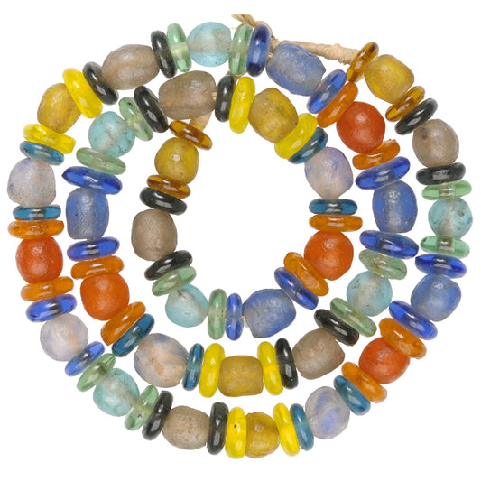Translucent African Trade Beads - Krobo Glass Beads From Ghana