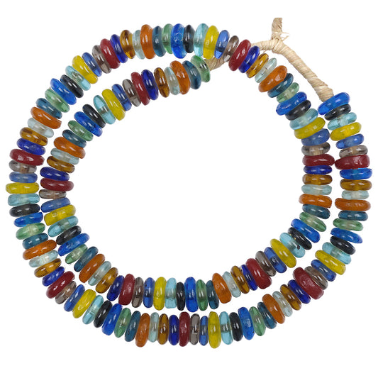 Colorful Ghanaian Glass Beads - Handmade Krobo Trade Beads