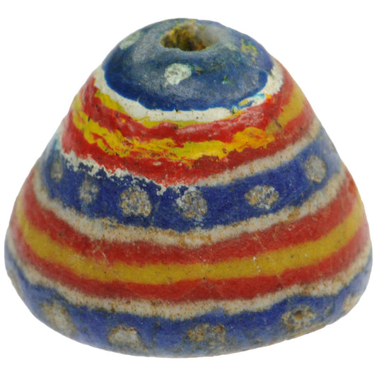 Old Polychrome Kiffa African Glass Trade Bead - Handmade, Rare