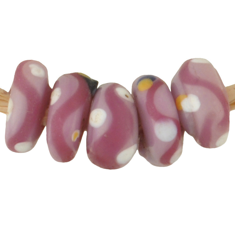 Rare Old Pink "Pineapple" Venetian Wound Glass African Trade Beads