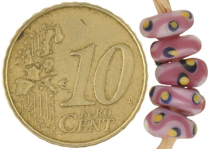 Rare Old Pink "Pineapple" Venetian Wound Glass African Trade Beads - alternate view