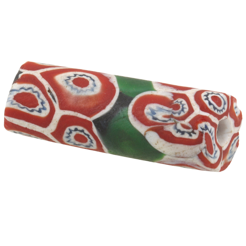 Rare Large Green Banded Antique Millefiori Venetian Trade Bead