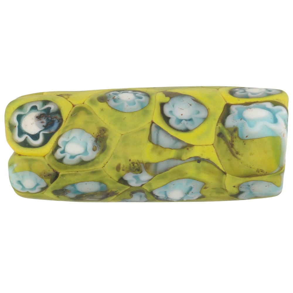 Rare Antique Large Venetian Millefiori Glass Trade Bead, 30X12Mm