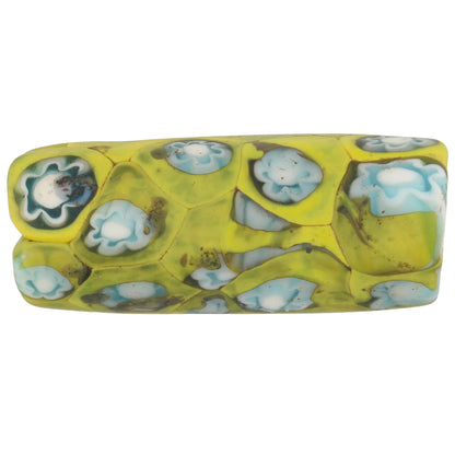 Rare Antique Large Venetian Millefiori Glass Trade Bead, 30X12Mm