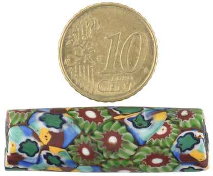 Antique Large Millefiori Mosaic Glass Trade Bead, 40Mm Venetian - alternate view