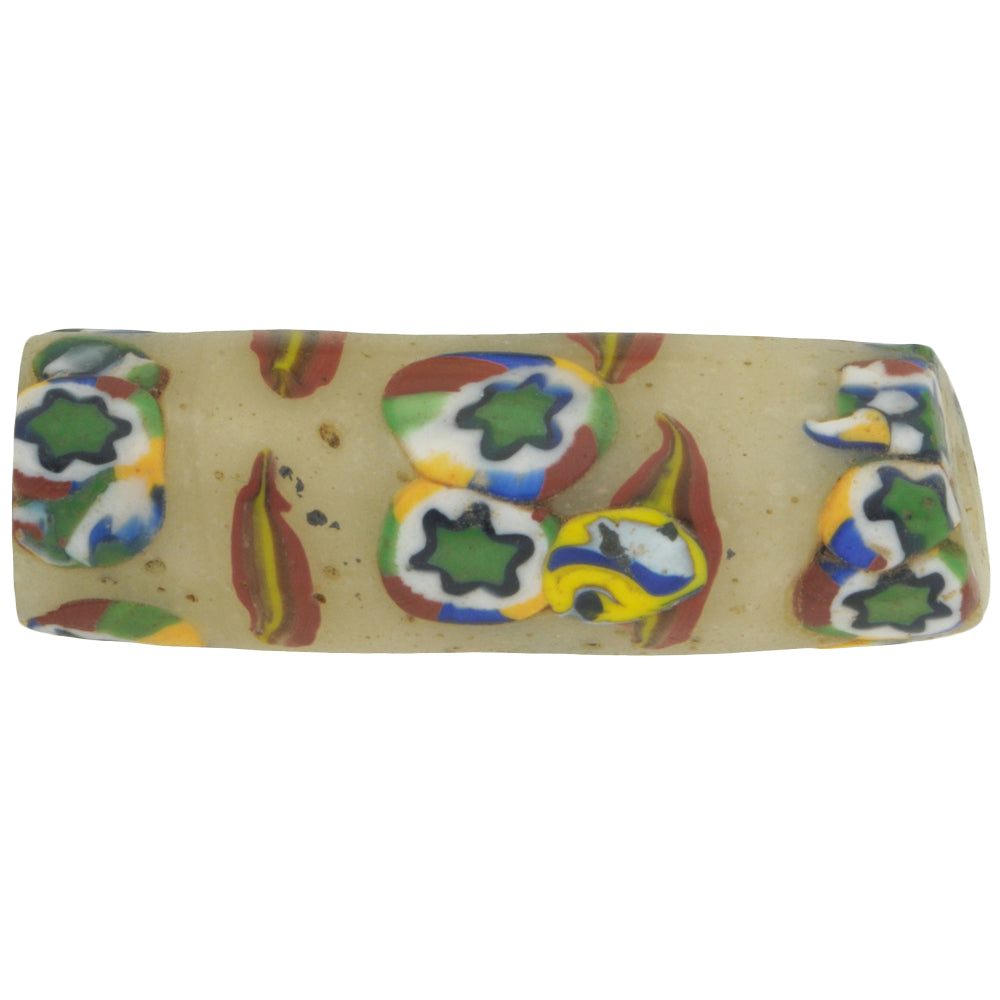 Antique Venetian Millefiori Trade Bead With Rare Murrine And Trail Decoration