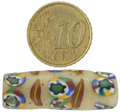 Antique Venetian Millefiori Trade Bead With Rare Murrine And Trail Decoration - alternate view