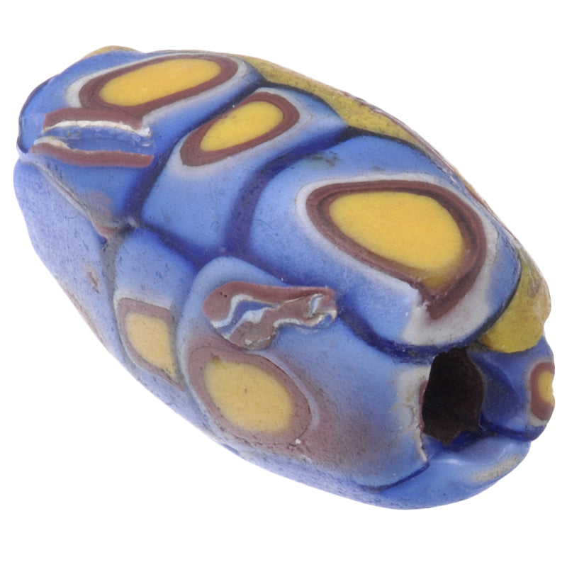 Rare Antique Large Oval Venetian Millefiori Trade Bead, African Glass Bead