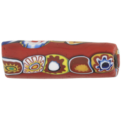 Antique Large Red Venetian Millefiori Mosaic Trade Bead 35Mm