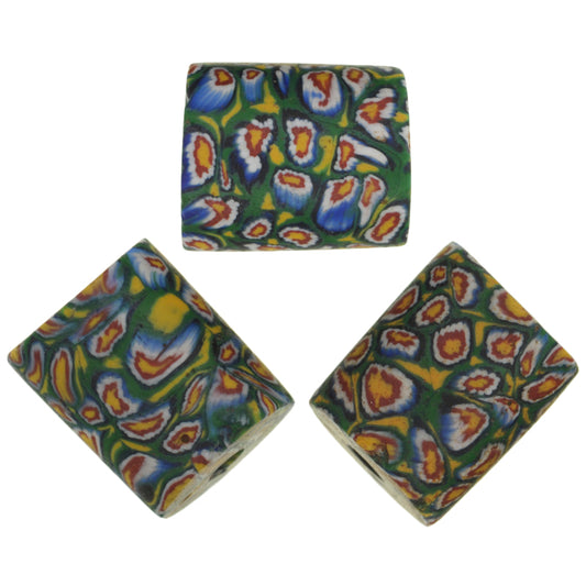 Rare Antique Venetian Millefiori Mosaic Glass Trade Beads - African Trade Beads