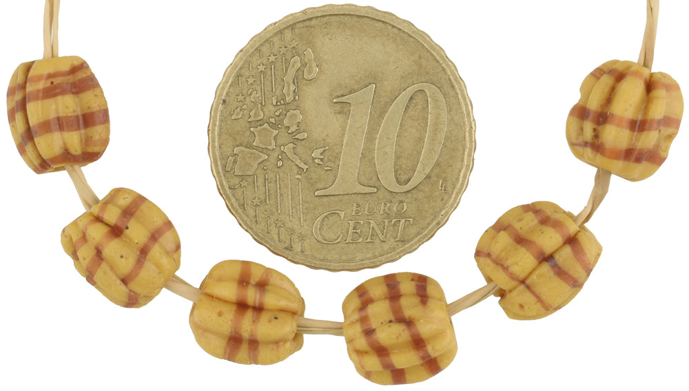 Antique Fancy Venetian Wound Glass Trade Beads - African Trade, 7-8Mm - alternate view