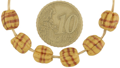 Antique Fancy Venetian Wound Glass Trade Beads - African Trade, 7-8Mm - alternate view