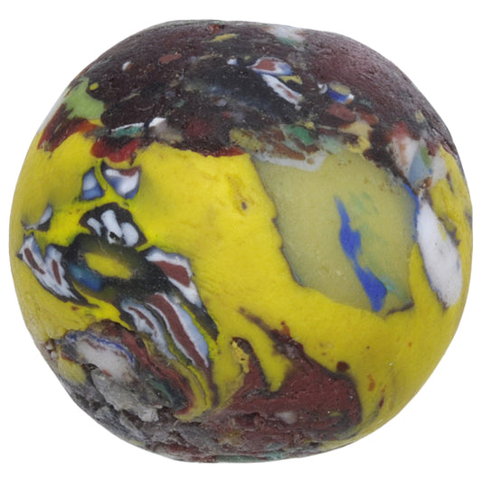 Large African Trade Bead: Recycled Venetian Millefiori Glass