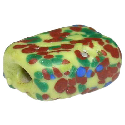 Rare Tabular "End Of The Day" Venetian Lampwork Glass Trade Bead