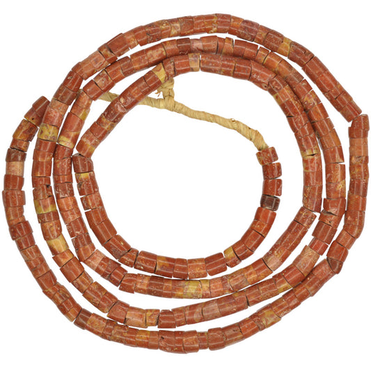 Tiny Bauxite African Trade Beads 4-6Mm - Ghana Tribal Stone Strand