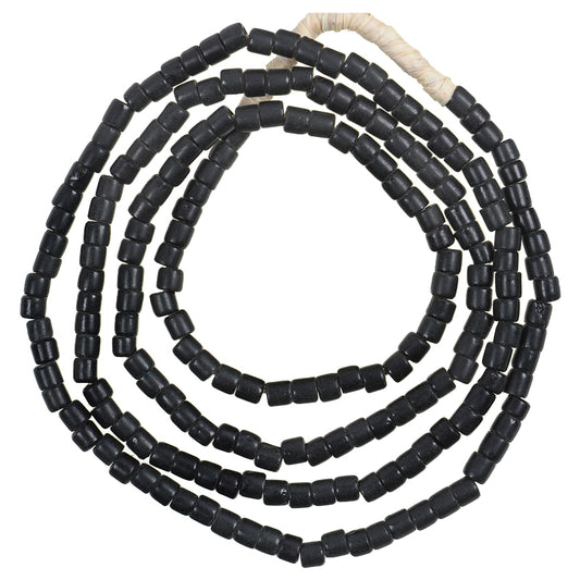 Vintage 4Mm Bohemian Czech Tile Glass Trade Beads - 27" Strand