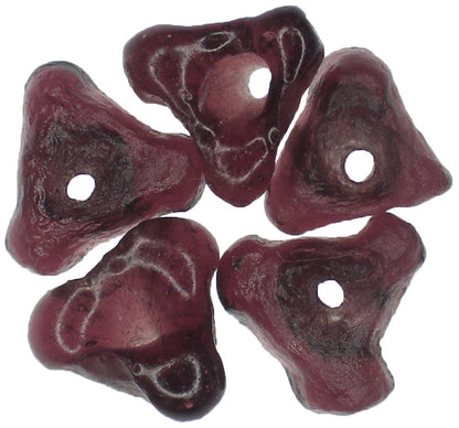 Translucent Recycled Krobo Glass Beads - African Trade Beads 22.5" - close-up