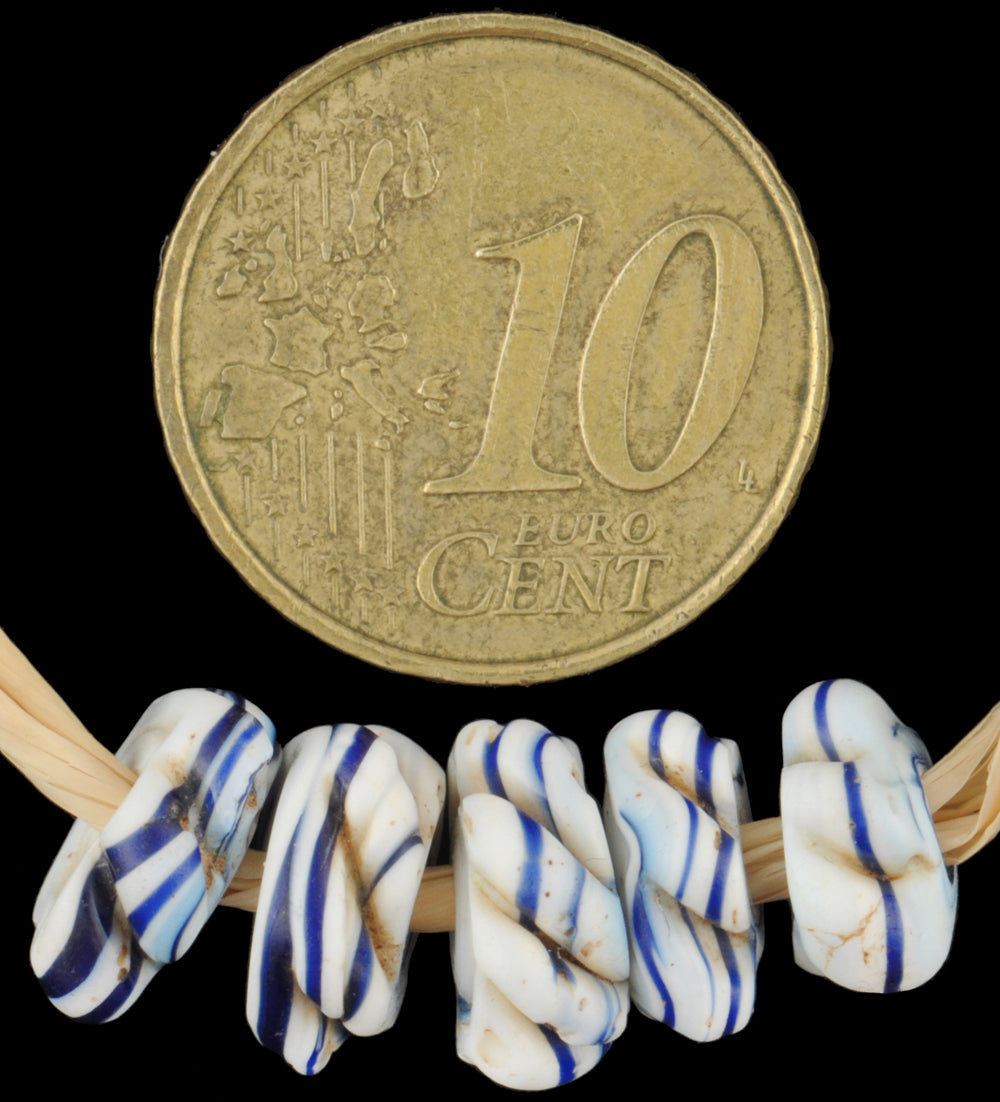 Rare Old Venetian Fancy Disks, Antique Wound Glass African Trade Beads - alternate view