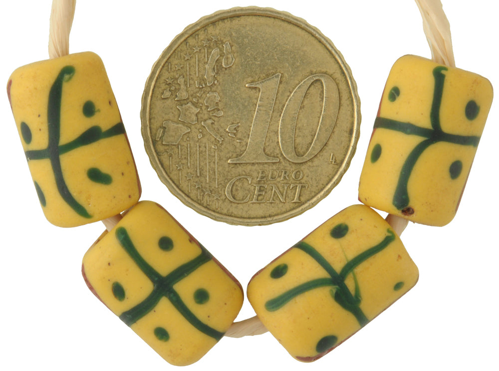 Antique Fancy Venetian Wound Glass Trade Beads With Trail Decoration - alternate view