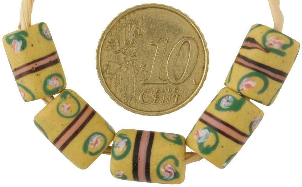 Antique Banded "Eye" Fancy Venetian Lampwork Glass Trade Beads - alternate view