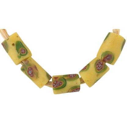 Antique Matching Venetian Millefiori African Trade Beads 10-11Mm