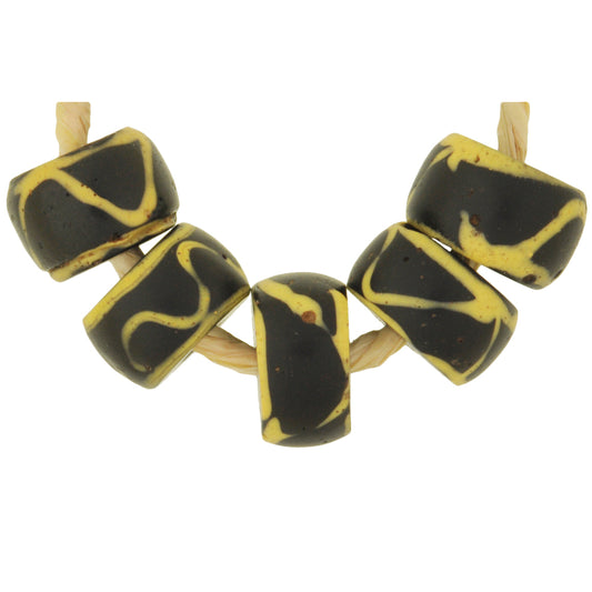 Rare Old Rattlesnake Venetian Lampwork Beads - Antique Glass African Trade Beads