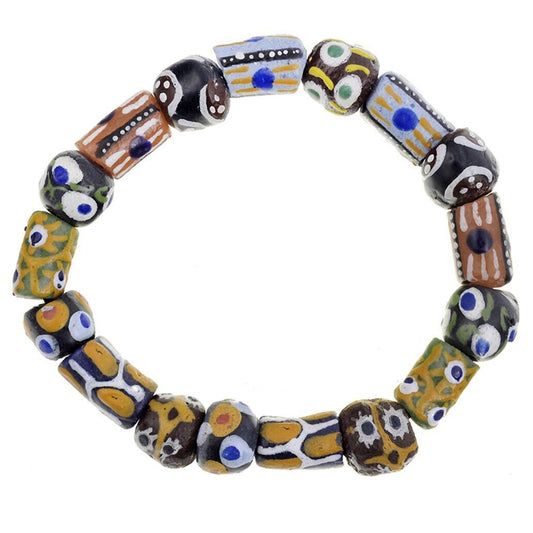 Handmade Beaded Bracelet - Krobo Glass Beads From Ghana