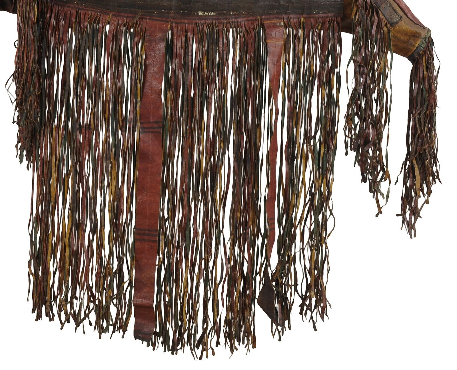 Tuareg Leather Camel Saddle Bag African Niger Mali - close-up