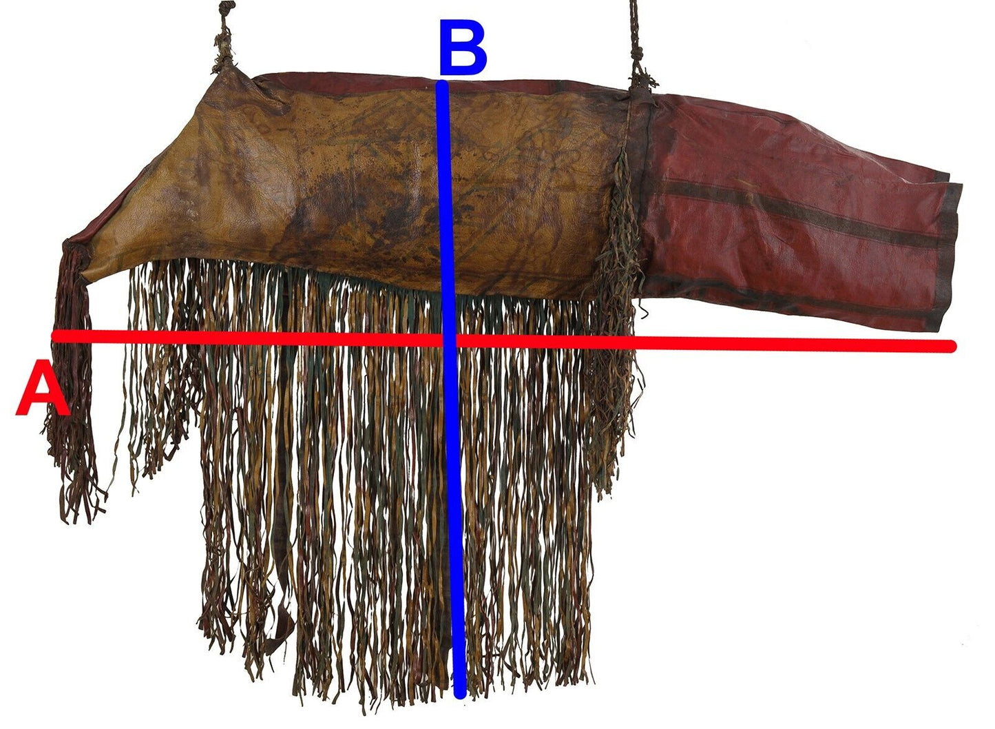 Tuareg Leather Camel Saddle Bag African Niger Mali - product focus