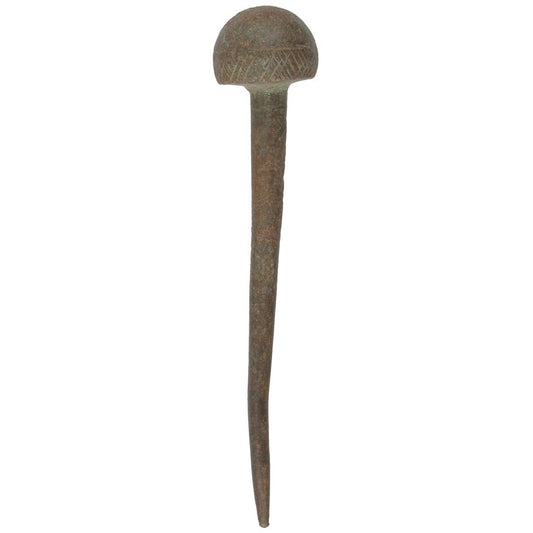 Vintage African Ghana Ashanti Akan Brass Bronze Hair Pin