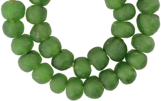 Beautiful X-Large Translucent Krobo Glass Beads - Ghana - alternate view