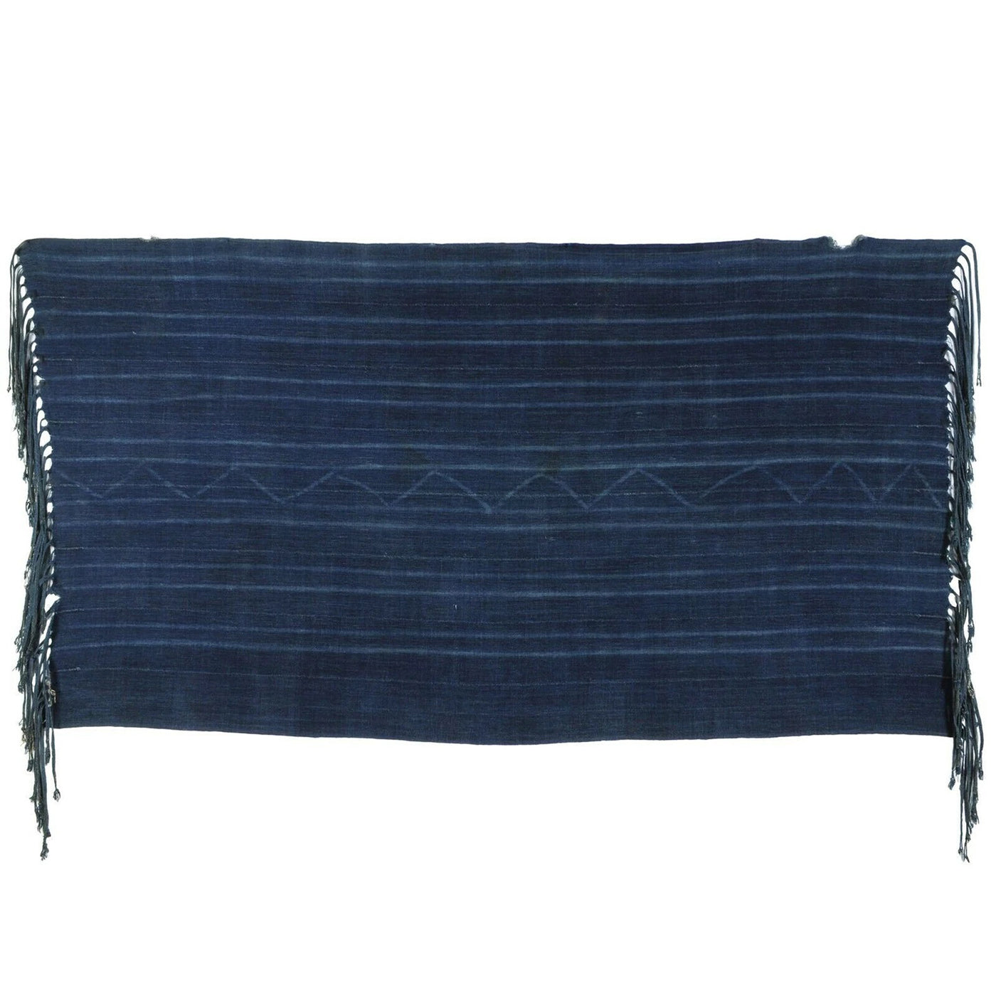 Old African Indigo Dyed Cotton Mossi Burkina Faso Heavy Hand Woven Cloth Textile