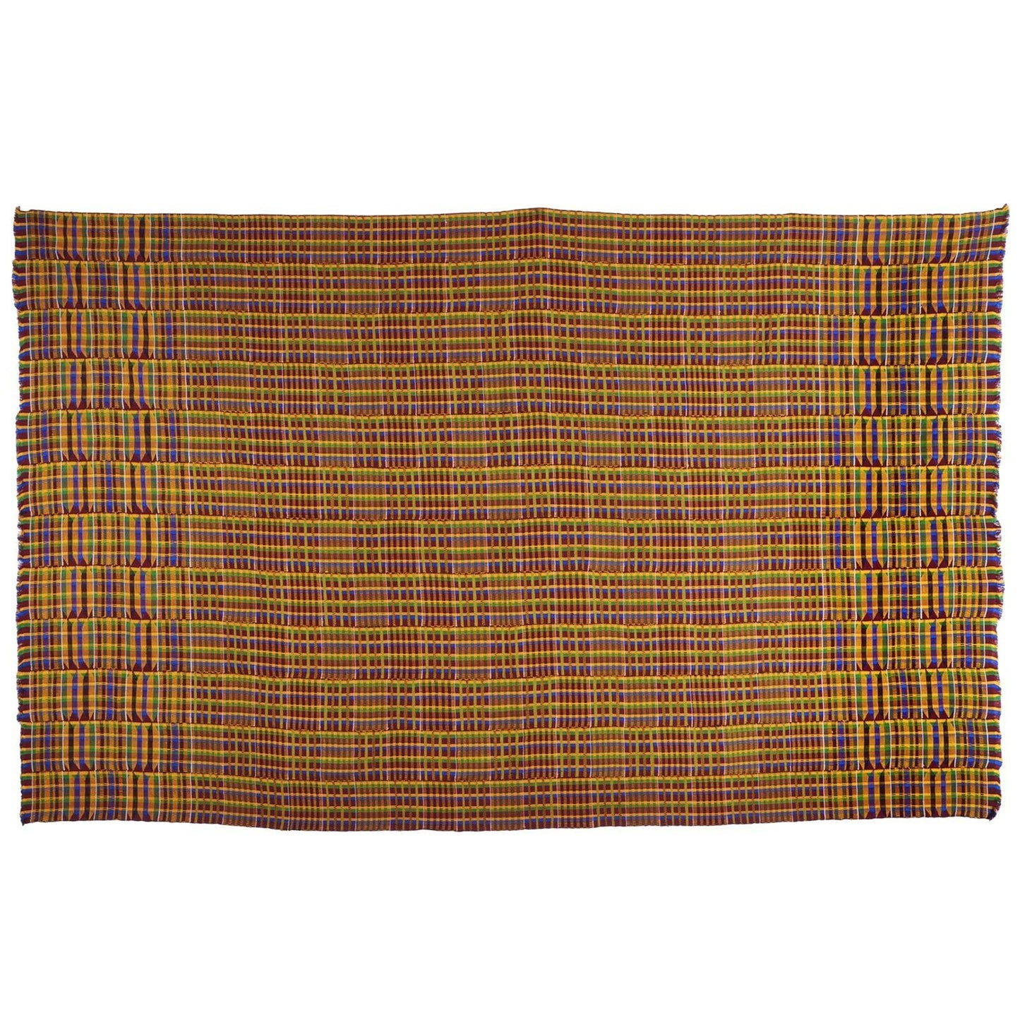 Handwoven Ashanti Kente Woman Size Vintage Cloth – 77 ½″ × 49″