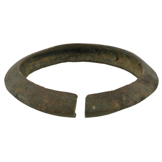 African Art Old Brass Bronze Bracelet Currency Ghana Fulani West Africa