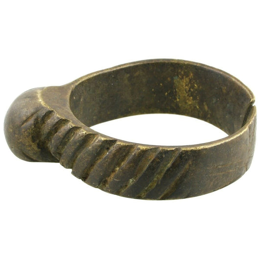 African Art Old Brass Bracelet Currency Ghana / Fulani West Africa Burkina Faso