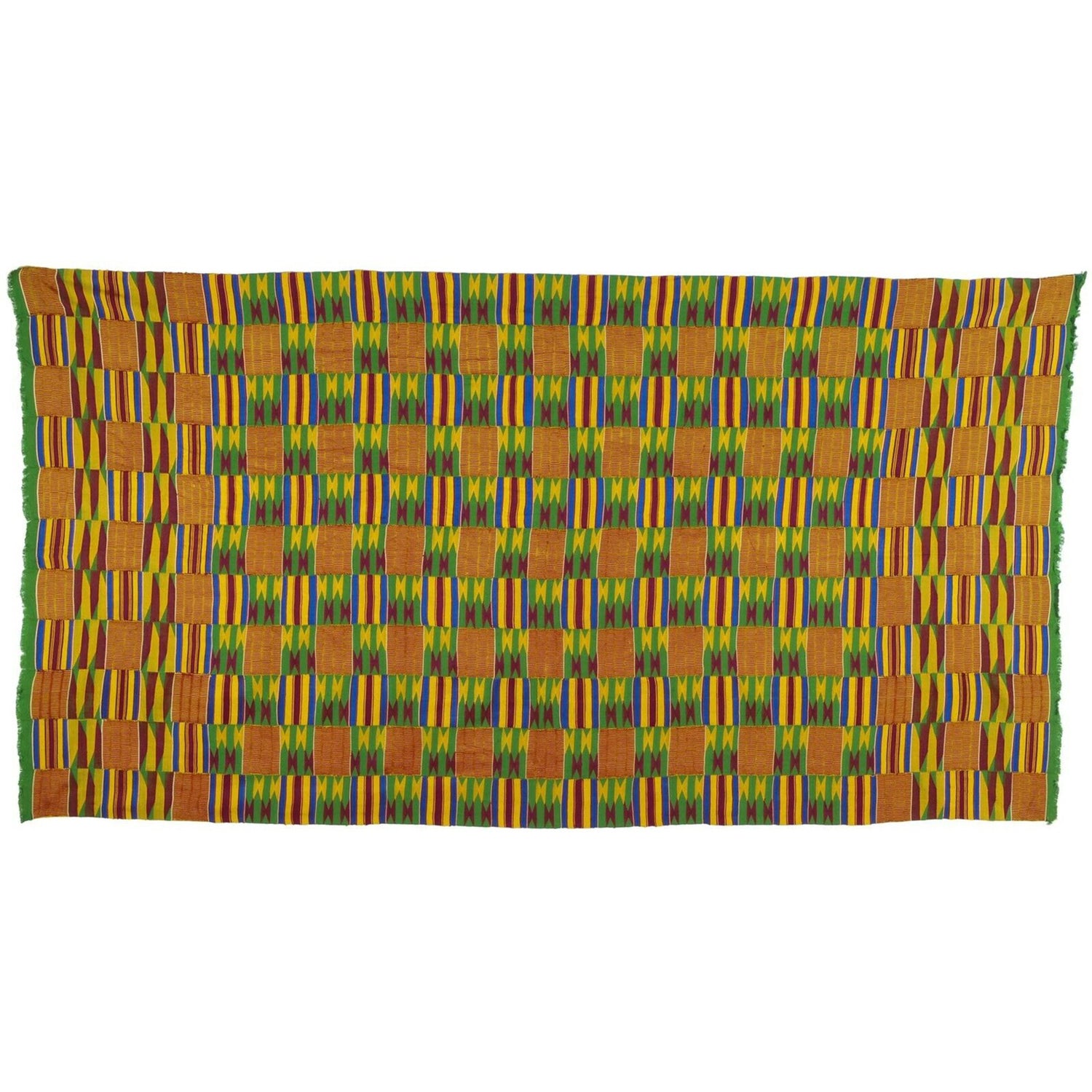 Handwoven Ashanti Kente – Vintage Woman Size 79½" x 44" Cloth