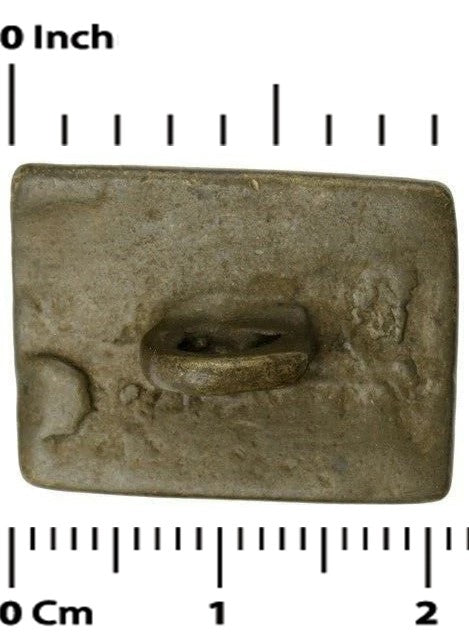 Antique Brass Goldweight African Ghana Coast Ashanti Akan Lost Wax Gold Weight - close-up