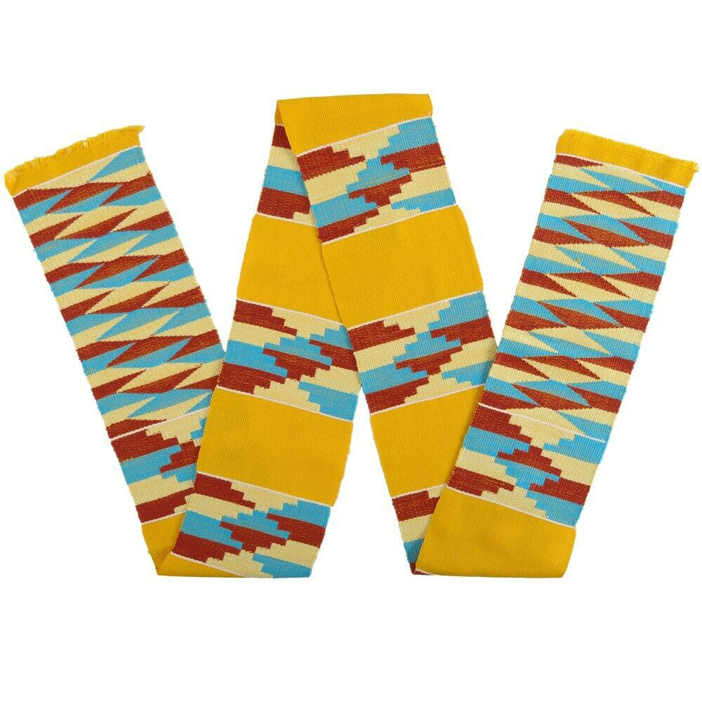 Authentic Handwoven Kente Scarf - Ghanaian African Heritage