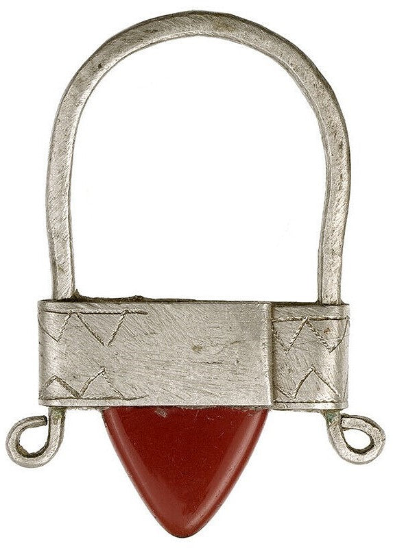 Silver Tuareg Pendant In-Gall African Niger Mali Ethnic Art Nomads Bedouin - alternate view