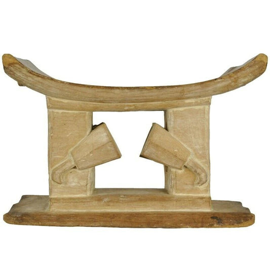 Old Ashanti Wooden Stool Ghana Akan African Ethnic Art Handmade Hand Carved
