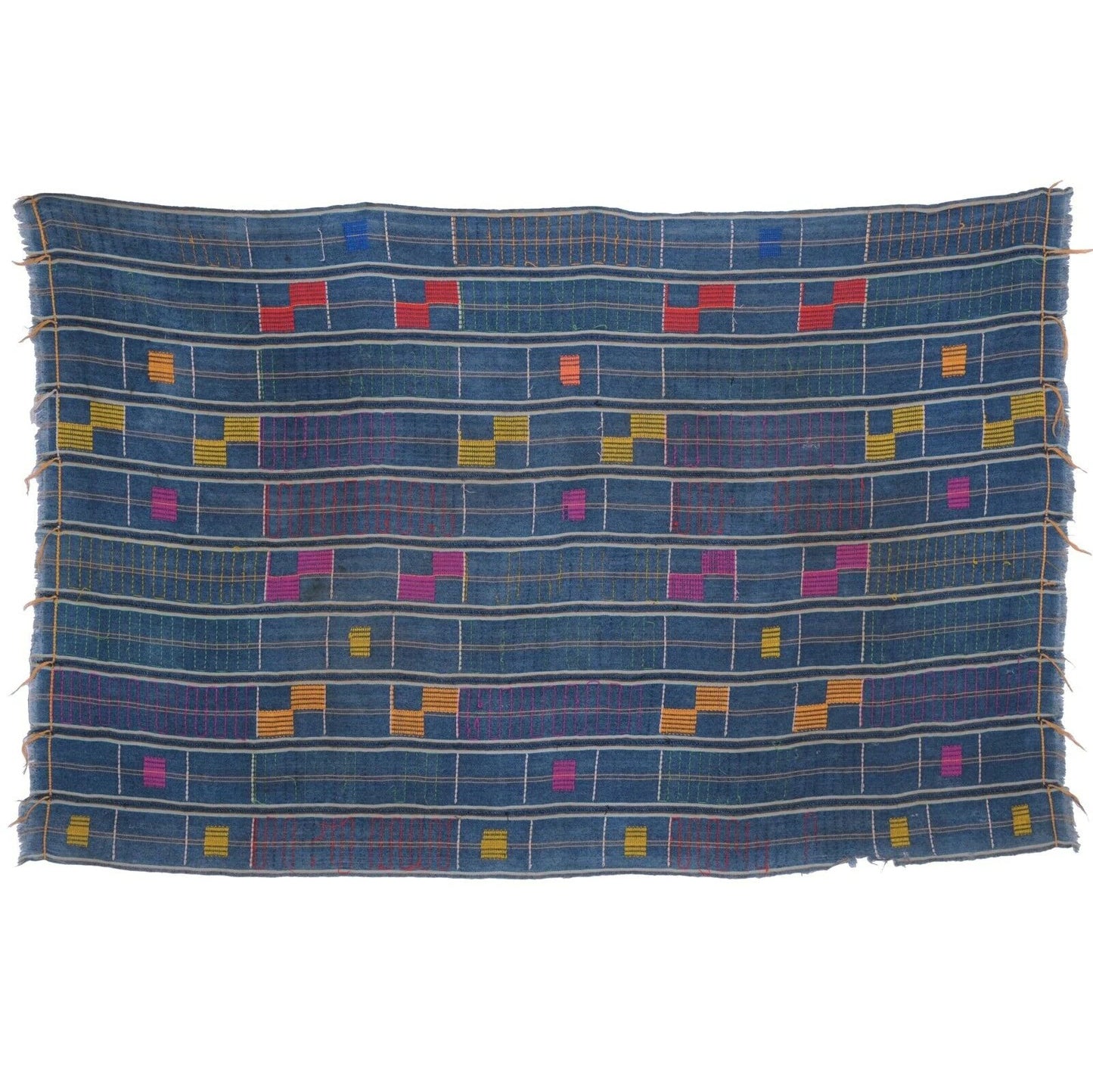 Old Baule Ivory Coast African Hand Woven Cloth Textile Home Ethnic Decoration