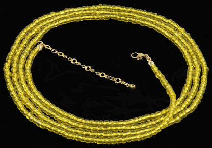 Ghana Waist Beads Handmade Belly Chain African Body Jewelry - zoomed-in detail