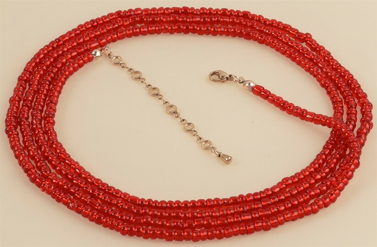 Extension Chain Red Handmade African Waist Beads – Body & Belly Jewelry
