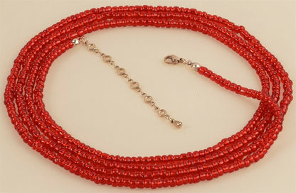 Extension Chain Red Handmade African Waist Beads – Body & Belly Jewelry