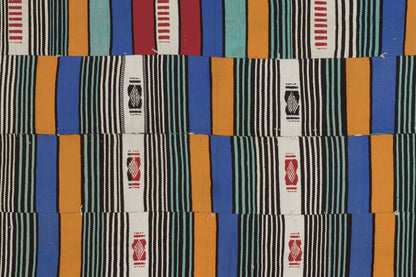 Old African Djerma Niger Hand Woven Blanket Tuareg Tent Hanging Cloth Home Decor - close-up