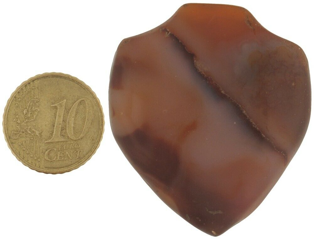 Antique Carnelian/Agate Trade Bead Pendant – Large 44×38×14 mm from Cambay