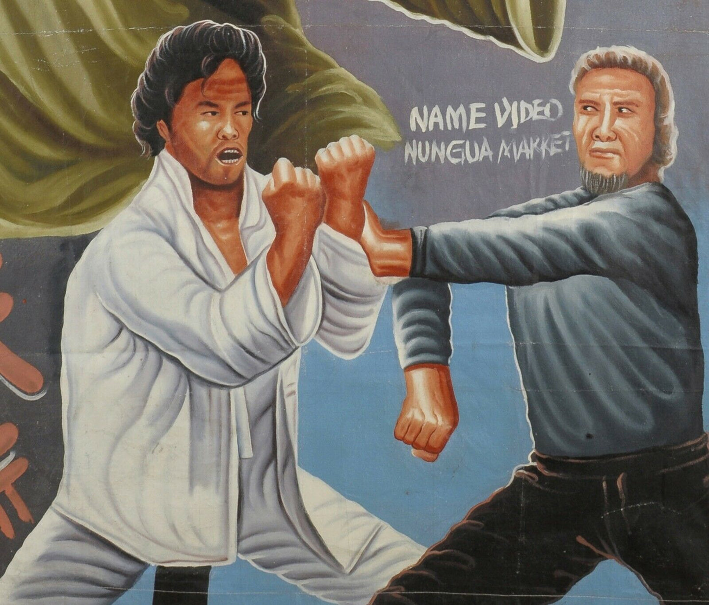 Once Upon A Time In China 3 - Ghanaian Hand-Painted Movie Poster - close-up