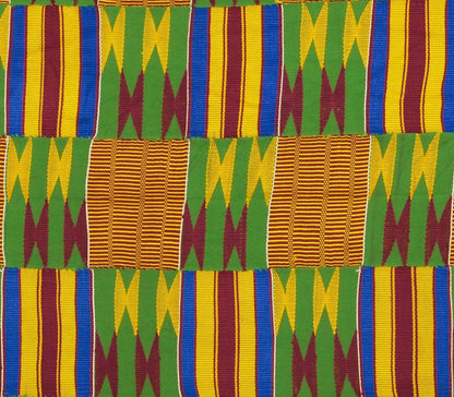 Handwoven Ashanti Kente – Vintage Woman Size 79½" x 44" Cloth