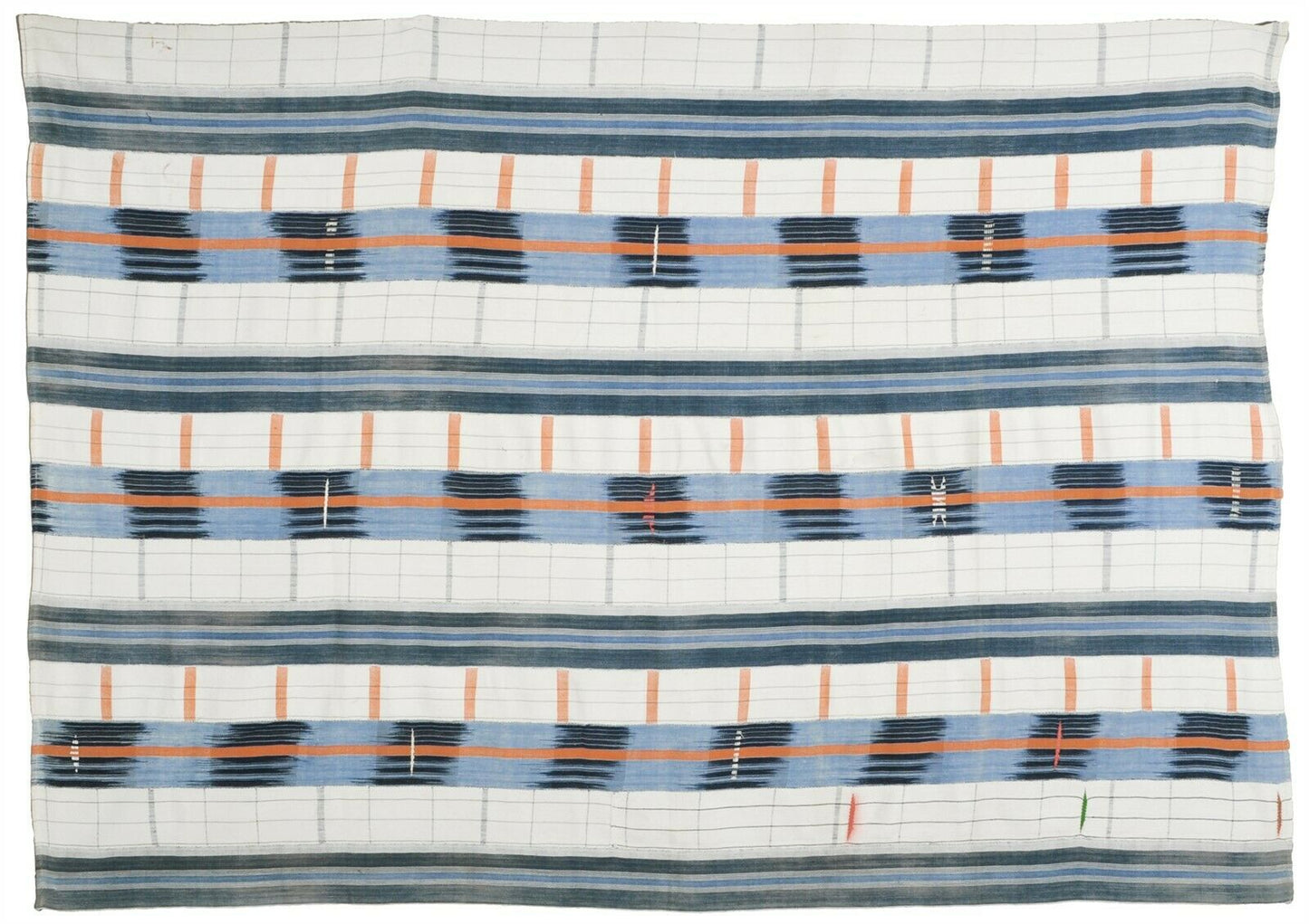 African Hand Woven Ivory Coast Baule Cloth Old Textile Home Decoration Art